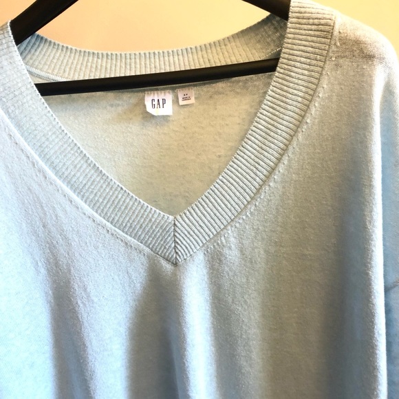 GAP FACTORY LINEN BLEND VNECK LONG SLEEVE SWEATER - Picture 15 of 15
